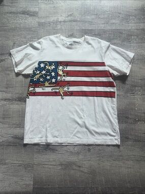 Uniqlo x SPRZ NY x Keith Haring White T-Shirt American Flag